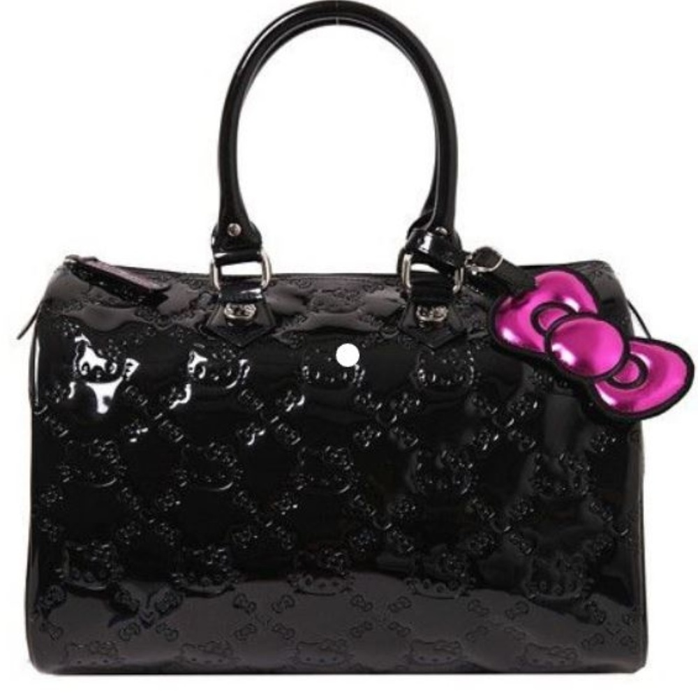 Loungefly x Hello Kitty black patent bag, EUC